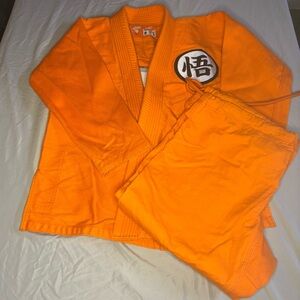 Youth Dragon Ball Z Goku BJJ Gi - Orange Kanji - Size A0 - Raven Fightwear